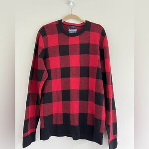 American Rag, NWT, Men’s Large Buffalo check sweater, Christmas